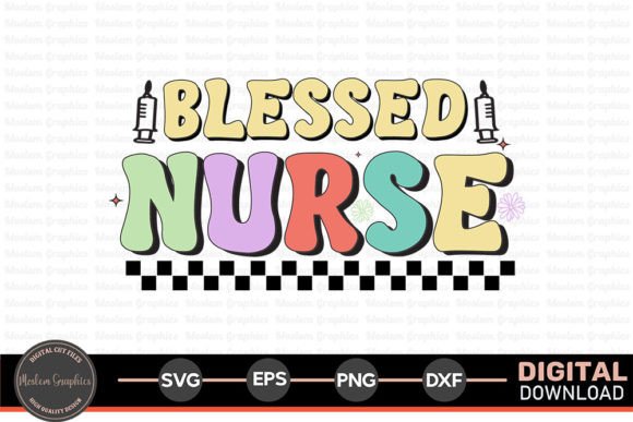 Blessed Nurse Retro SVG: Graphics for Crafts