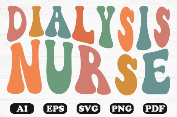 Dialysis Nurse Retro Wavy Svg: Crafts & Graphics