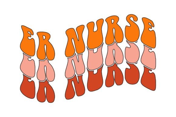 Er Nurse Groovy Wavy SVG for Crafts and Graphics
