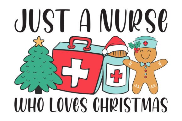 Gingerbread Nurse Christmas Sublimation Graphics for Crafts