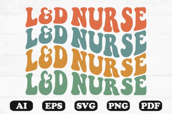 L D Nurse Retro SVG: Graphics for Crafts
