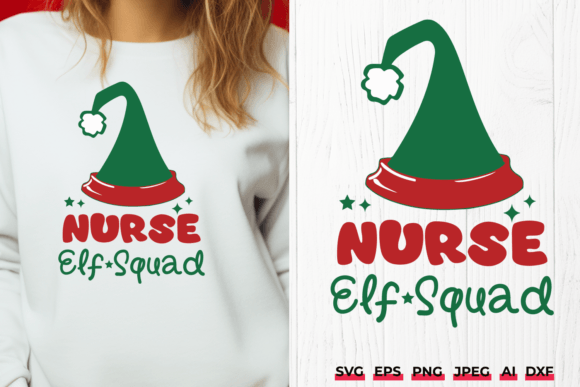 Nurse Elf Squad SVG: Graphics for Crafts