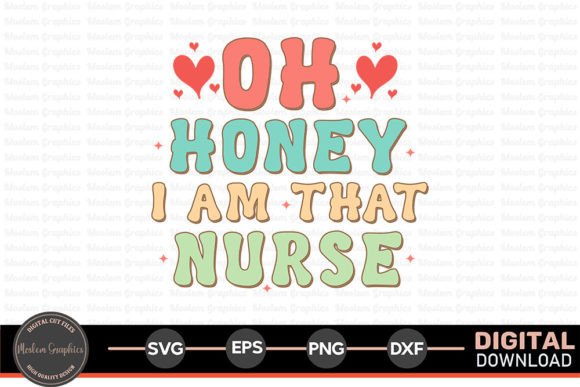 Oh Honey Nurse Retro: Graphics for Crafts