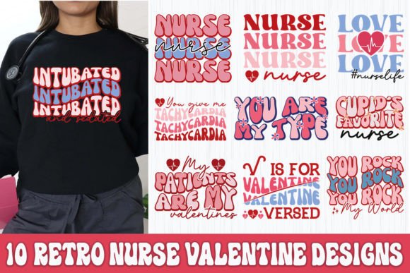 Retro Nurse Valentine SVG: Crafts & Graphics
